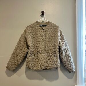 Zara Quilted Jacket - Beige